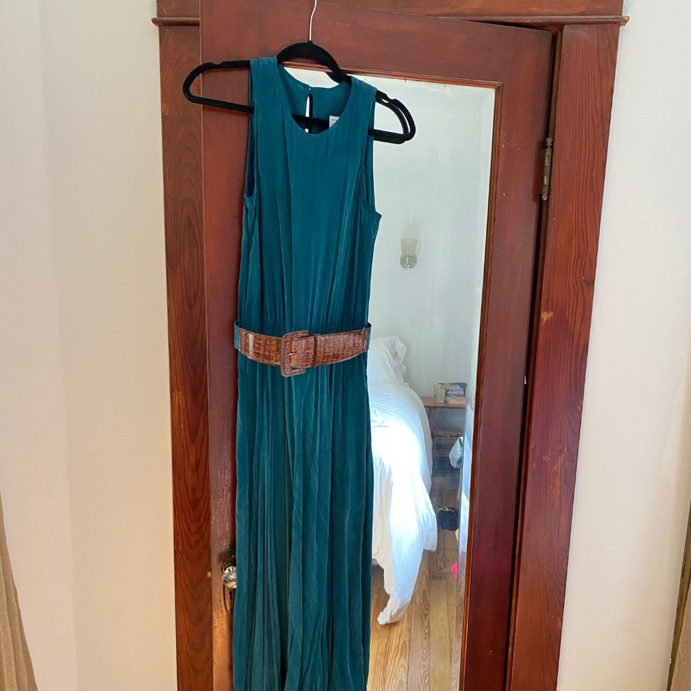 Vintage Teal Midi Dress - Size 4